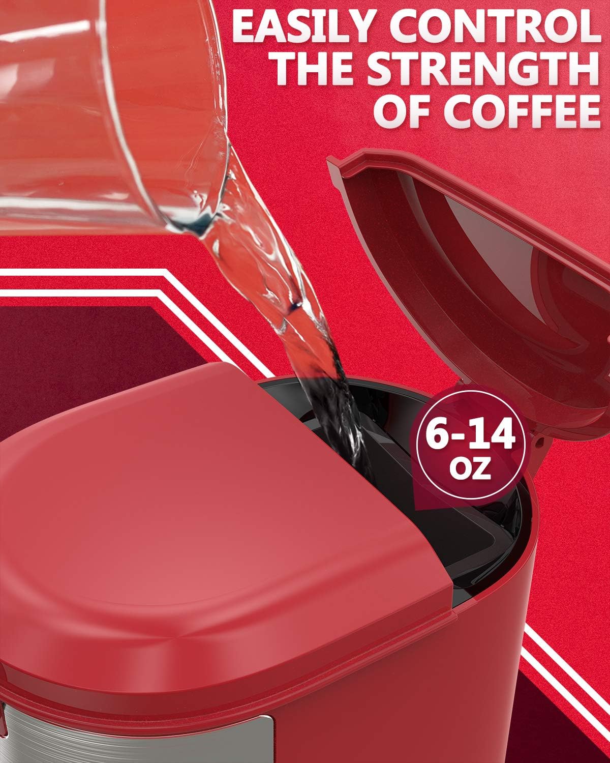 Single Serve K Cup Coffee Maker with Self Cleaning Function T338209