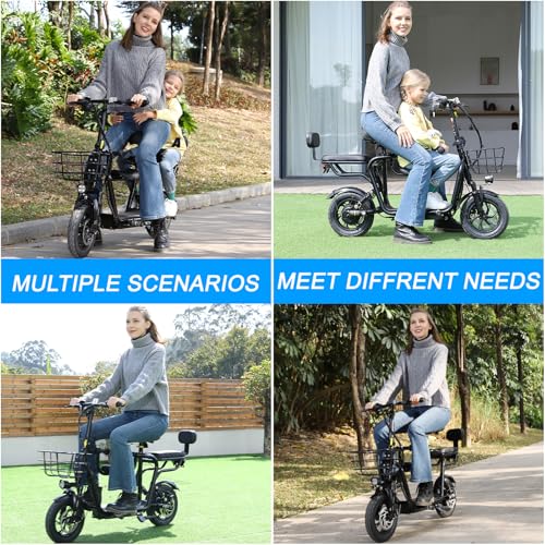 Silver Electric Scooter with 500W Motor and 14" Pneumatic Tire F3419