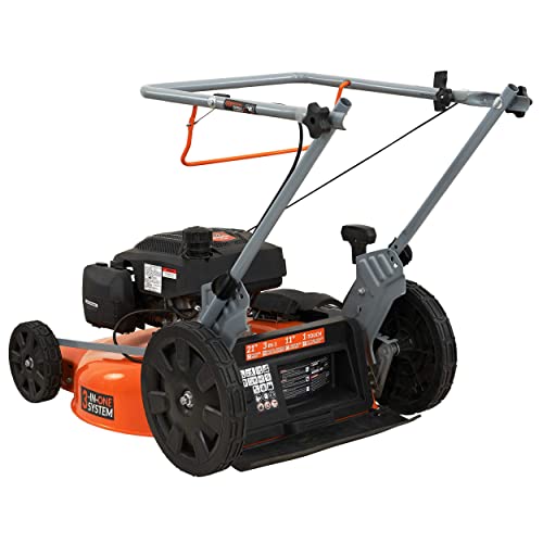 21 in. 170cc 3-in-1 Gas Walk Behind Push Lawn Mower with High Rear Wheels Q8077