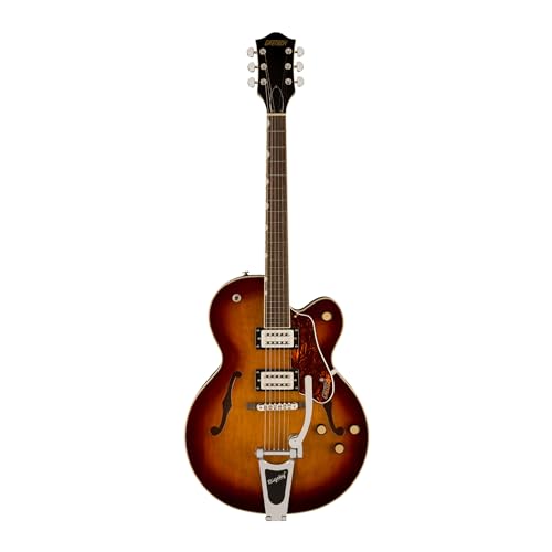 Havana Burst Hollowbody Electric Guitar with Bigsby S295