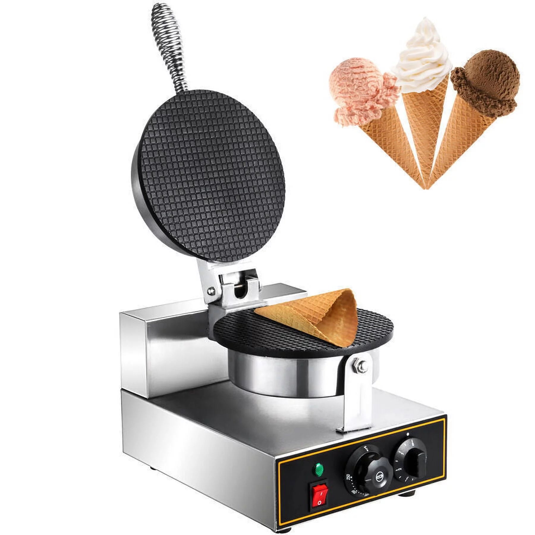 Commercial 110v Electric Nonstick Ice Cream Waffle Cone Baker Machine X716753