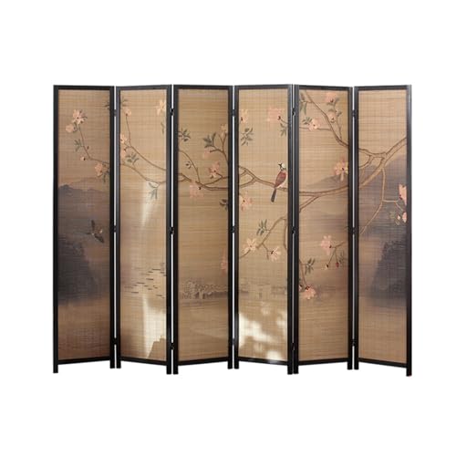 6 Panel Folding Privacy Screen, 175cm Tall L124