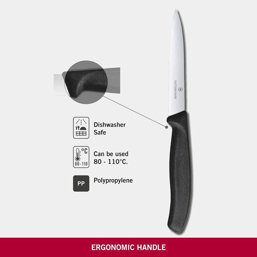 Black Serrated Paring Knife X5935