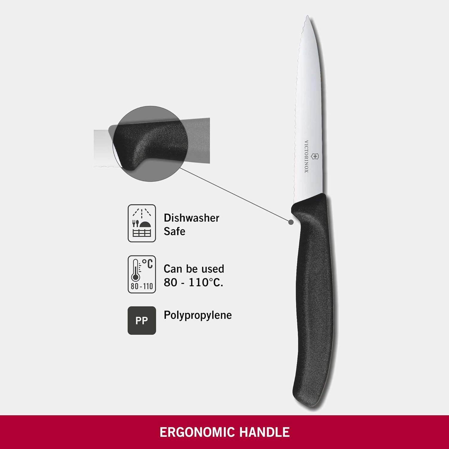 Black Serrated Paring Knife X5935