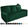 Dark Grey 2 Seater Stretch Velvet Recliner Sofa Cover H761266