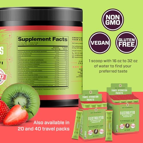 Electrolytes Powder Packets Refreshing Watermelon 20 Pack Hydration Powder M907