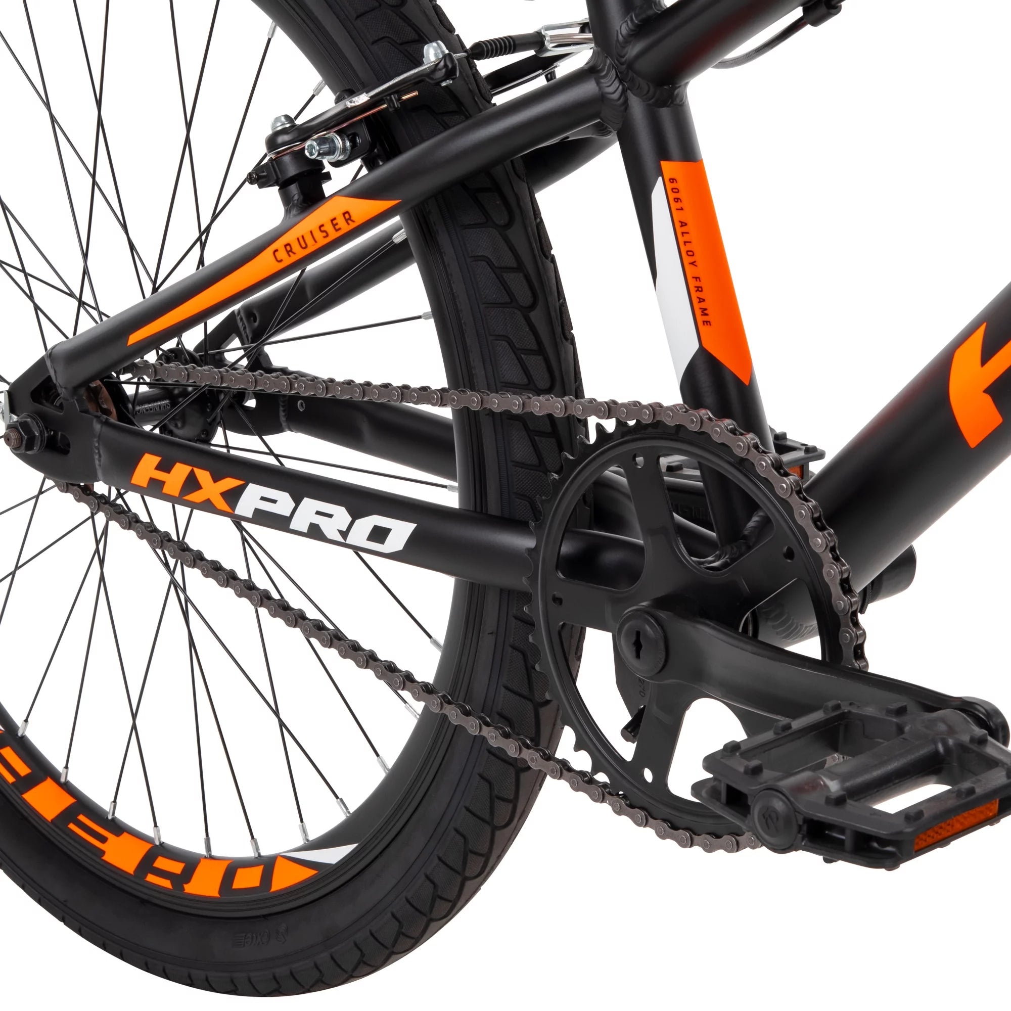 Black/Orange 24-inch Aluminum BMX Bike K40658