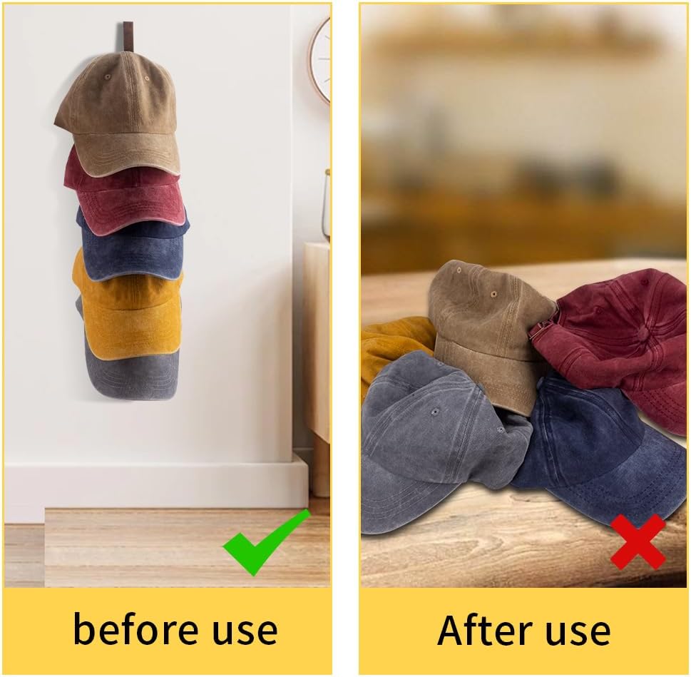 3 Pcs Wall Mounted Wooden Hat Rack I64492