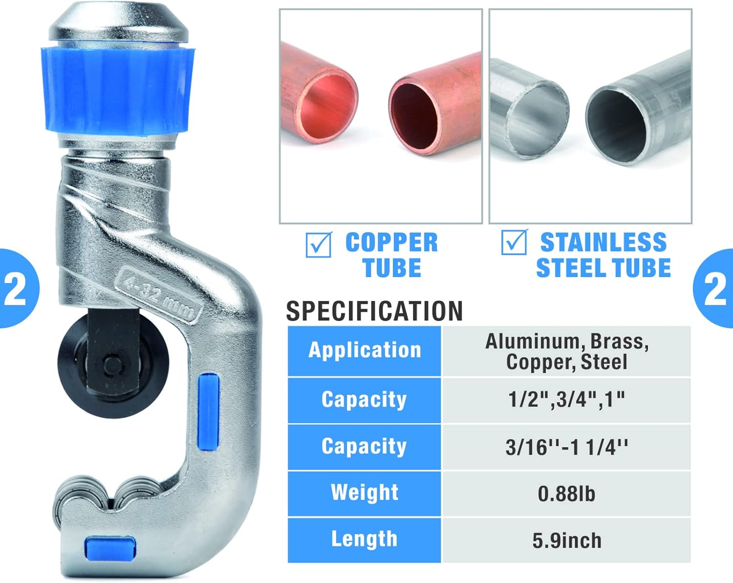Hydraulic Copper Tubing Press Tool Kit for 1/2-in, 3/4-in, 1-in Copper Fittings V864718