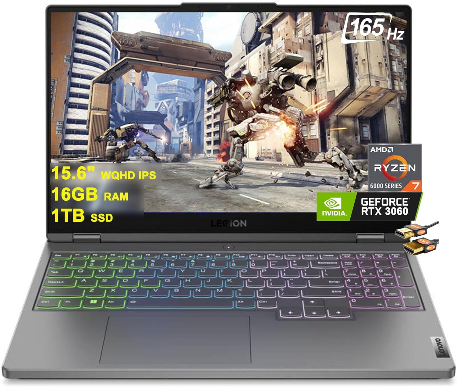 15.6" WQHD IPS 165Hz Gaming Laptop with AMD Ryzen 7 6800H 16GB RAM 1TB SSD RTX 3060 F2052