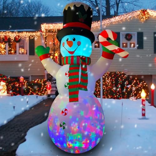 10 Ft Inflatable Christmas Snowman with Candy Decoration M92356