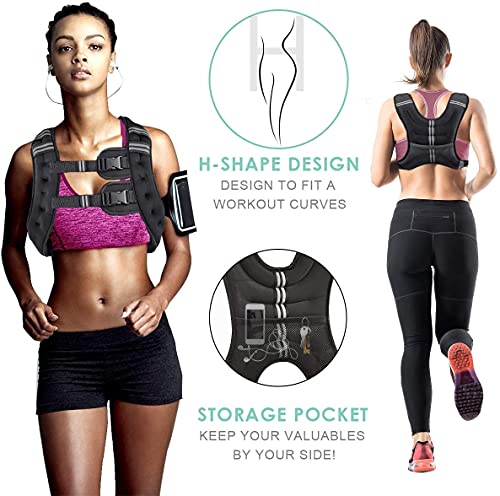 Running Weight Vest 8 12 16 20 25 30 Lbs Weights Included P756