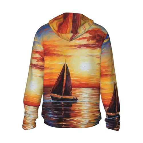 UPF 50+ Sun Protection Hoodie Jacket Quick Dry Rash Guard Long Sleeve Sun Shirt L7466