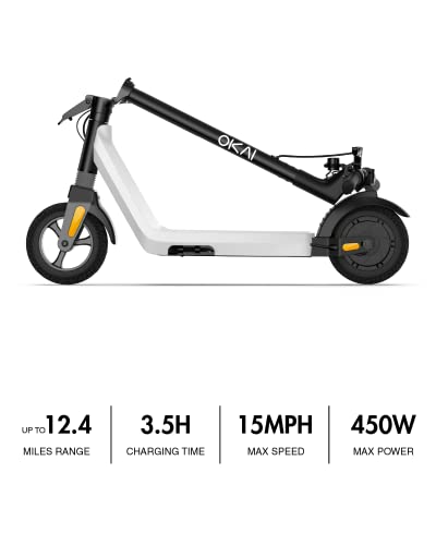 15.5 Miles Range 15 MPH 500W Peak Motor 8" Flat-Free Tires Foldable Electric Scooter O38336