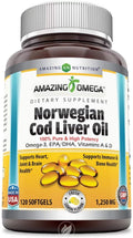 Norwegian Cod Liver Oil 1250 Mg Lemon 120 Softgel W3102