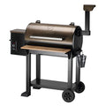 Pellet Grill Smoker with PID Controller, LCD Screen, 2 Meat Probes, Storage Cabinet, 697 sq in Cooking Area, Rain Cover, Bronze N5533