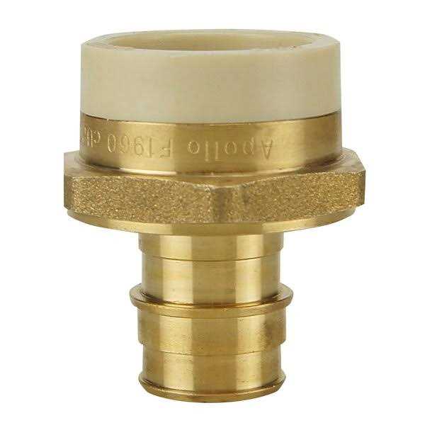 3/4 in. Brass PEX-A Barb x 3/4 in. Schedule 40 PVC Straight Adapter A1448