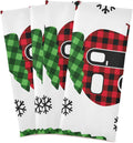Plaid Red Kitchen Towels Set of 4 28'' x 18'' W8223