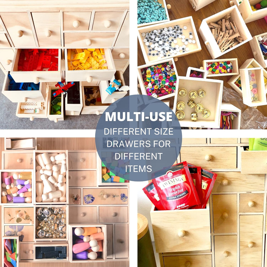 Wooden Advent Calendar Apothecary Cabinet Craft Storage with Drawers P475252