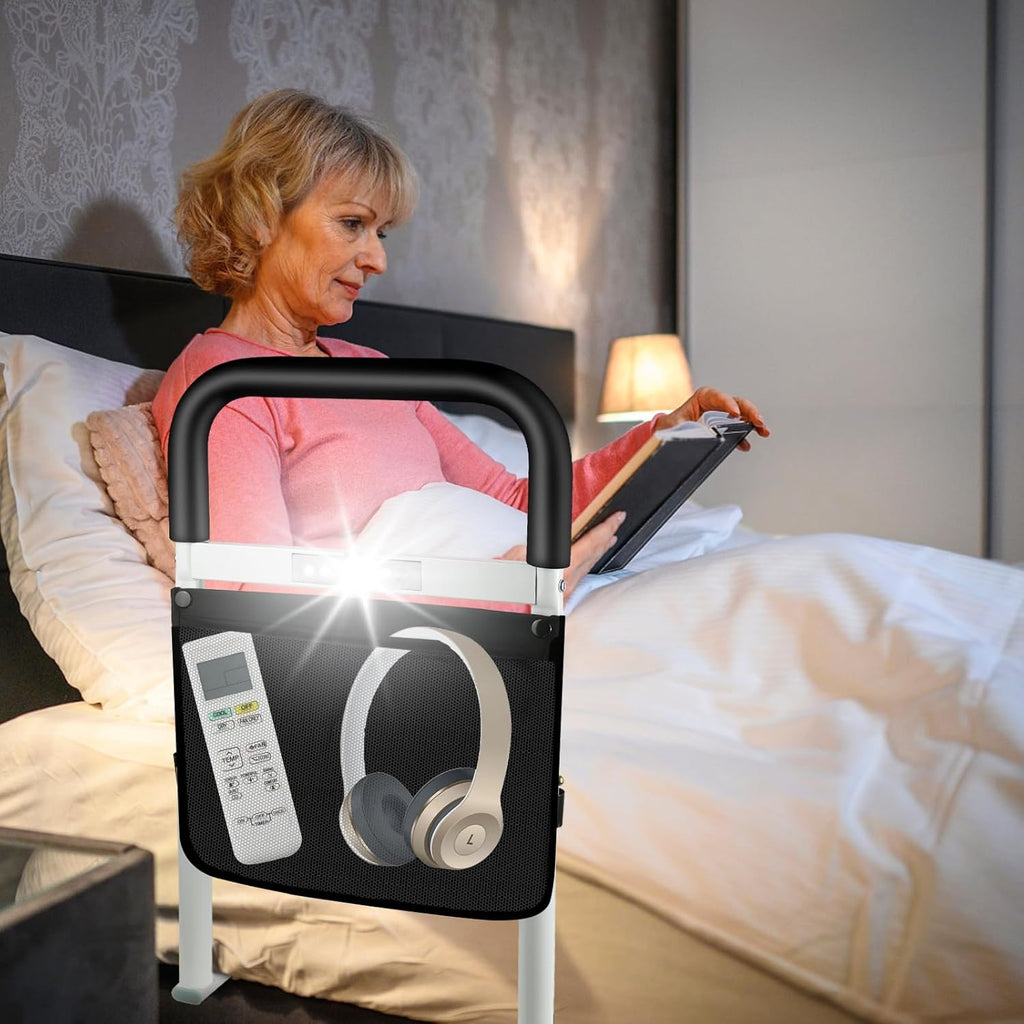 Adjustable Bed Rails with Motion Light Storage Pocket Z12738