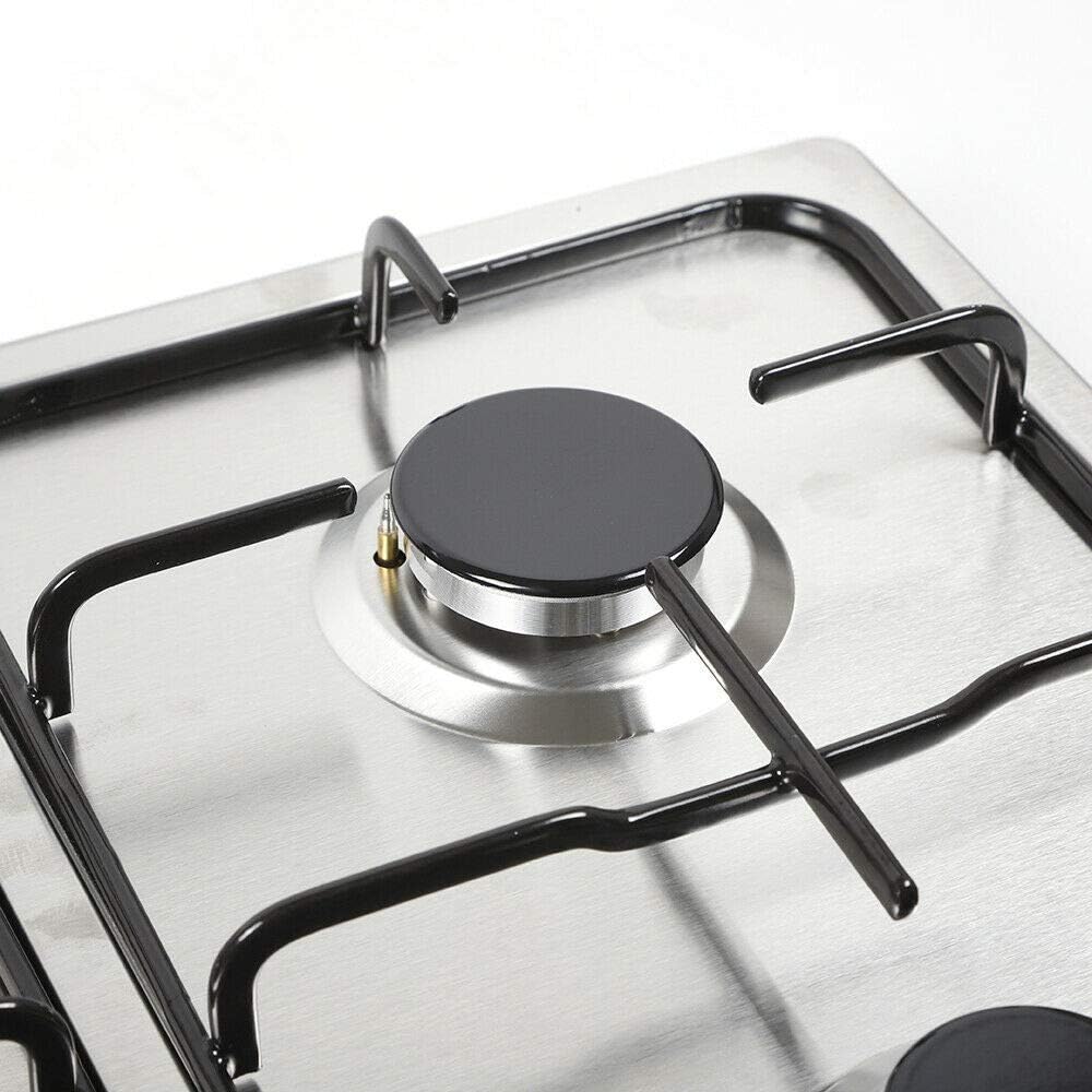 Stainless Steel 4 Burner Gas Cooktop with Cast Iron Grates G59015