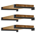 6 Pcs Black 8 Inch Industrial Iron Shelf Brackets Z531