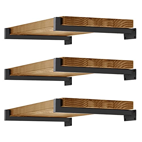 6 Pcs Black 8 Inch Industrial Iron Shelf Brackets Z531