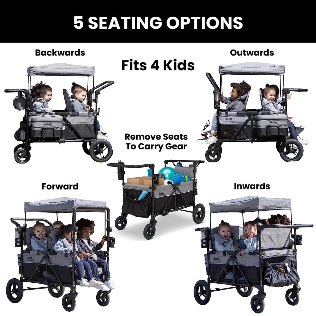 Grey 4 Seater Stroller Wagon P885697