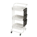 Pink 3 Tier Metal Rolling Cart with Wheels T206