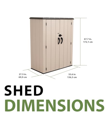 Vertical Storage Shed, Desert Sand T842546