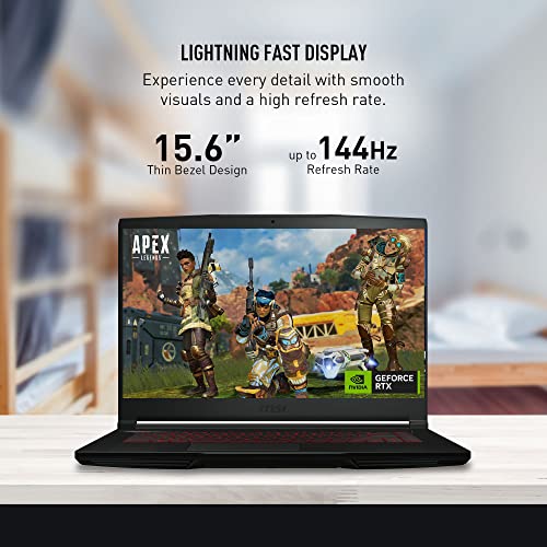 15.6" 144Hz FHD Gaming Laptop Intel Core i7-12650H NVIDIA Geforce RTX 4050 16GB DDR5 512GB NVMe SSD Win 11 Black H10355