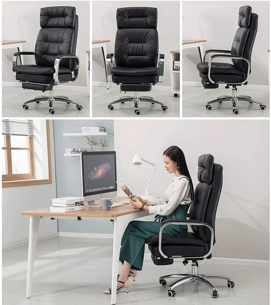 Ergonomic PU Leather High Back Swivel Chair with Footrest M21275