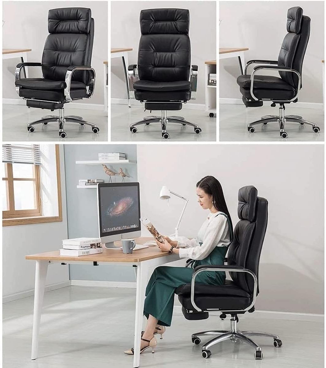 Ergonomic PU Leather High Back Swivel Chair with Footrest M21275