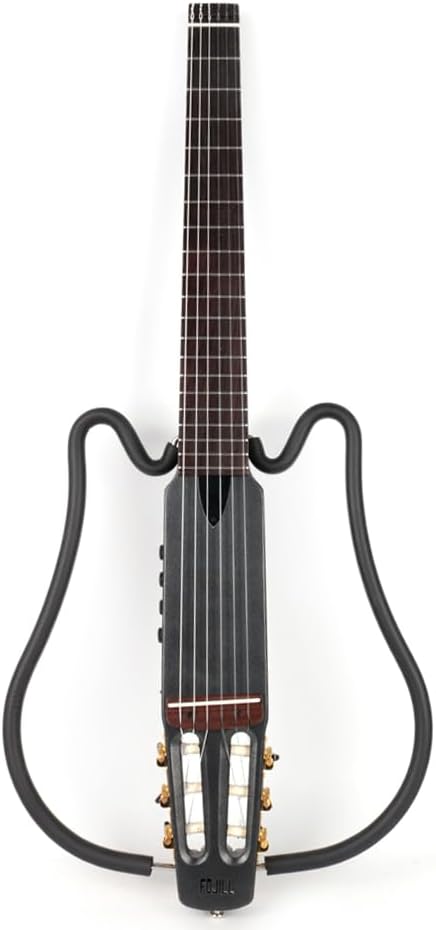 Electric Classical Guitar Nylon String Headless Silent Portable Travel Built In Effect With Gig Bag Y129