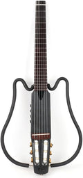 Electric Classical Guitar Nylon String Headless Silent Portable Travel Built In Effect With Gig Bag Y129