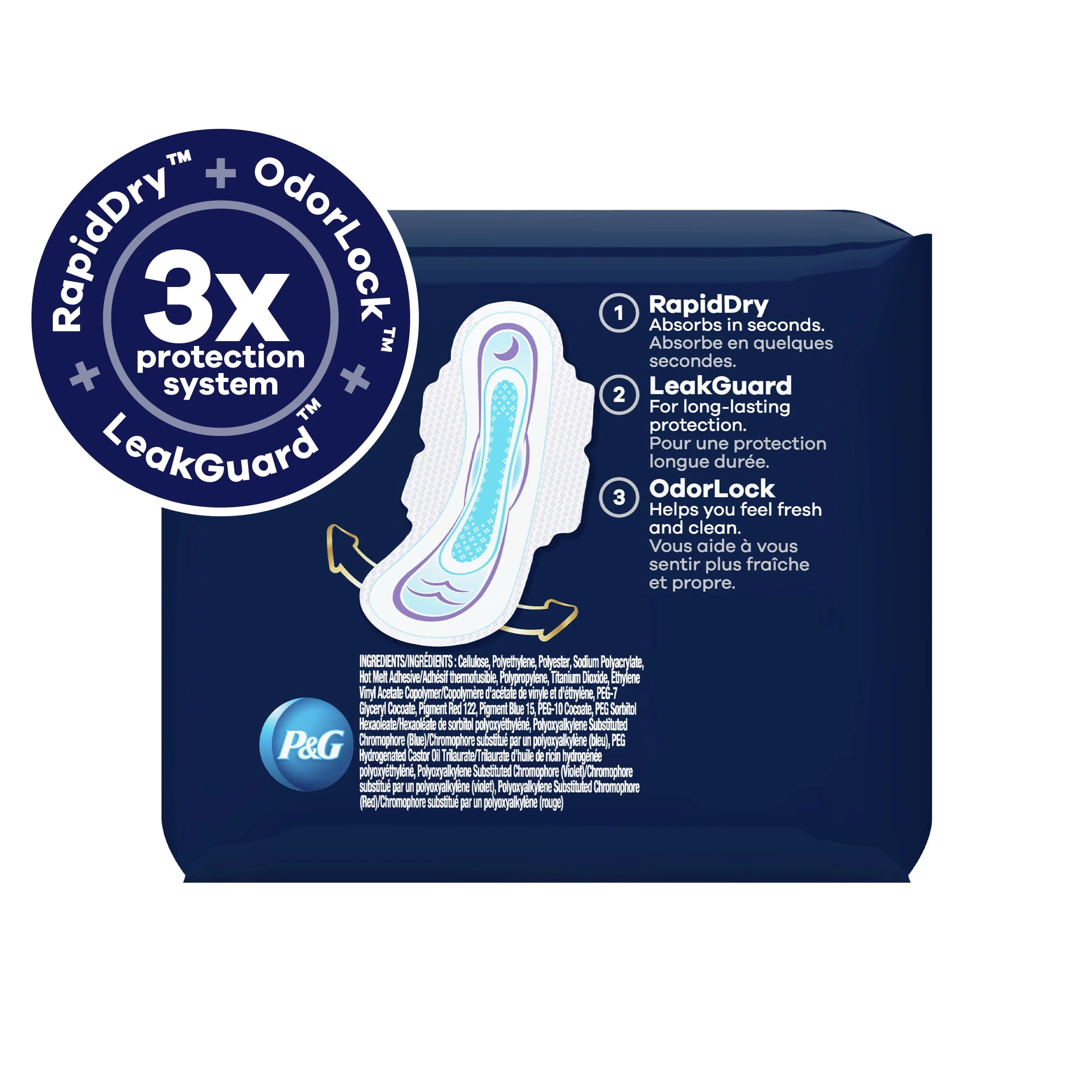 Ultra Thin Overnight Pads with Wings, Size 4, 36 Count B952139