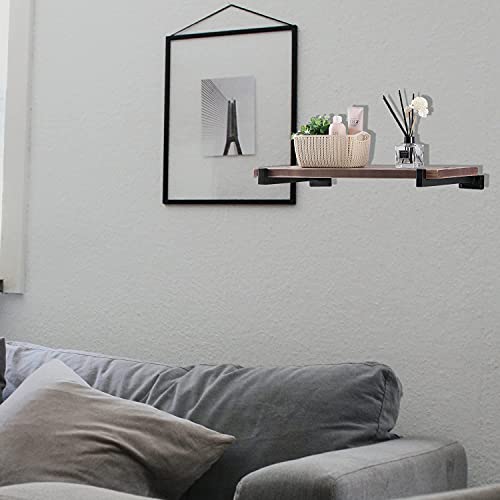 6 Pcs Black 8 Inch Industrial Iron Shelf Brackets Z531