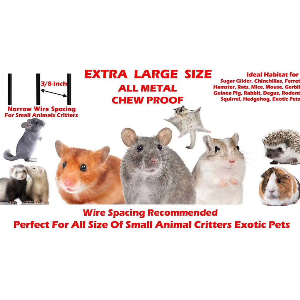 55 Extra Large Rolling Stand Cage for Ferret Chinchilla Sugar Glider Rats U55241