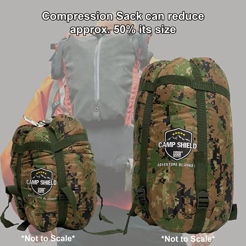 Arctic Blue Water Resistant Adventure Blanket with Compression Sack E4500