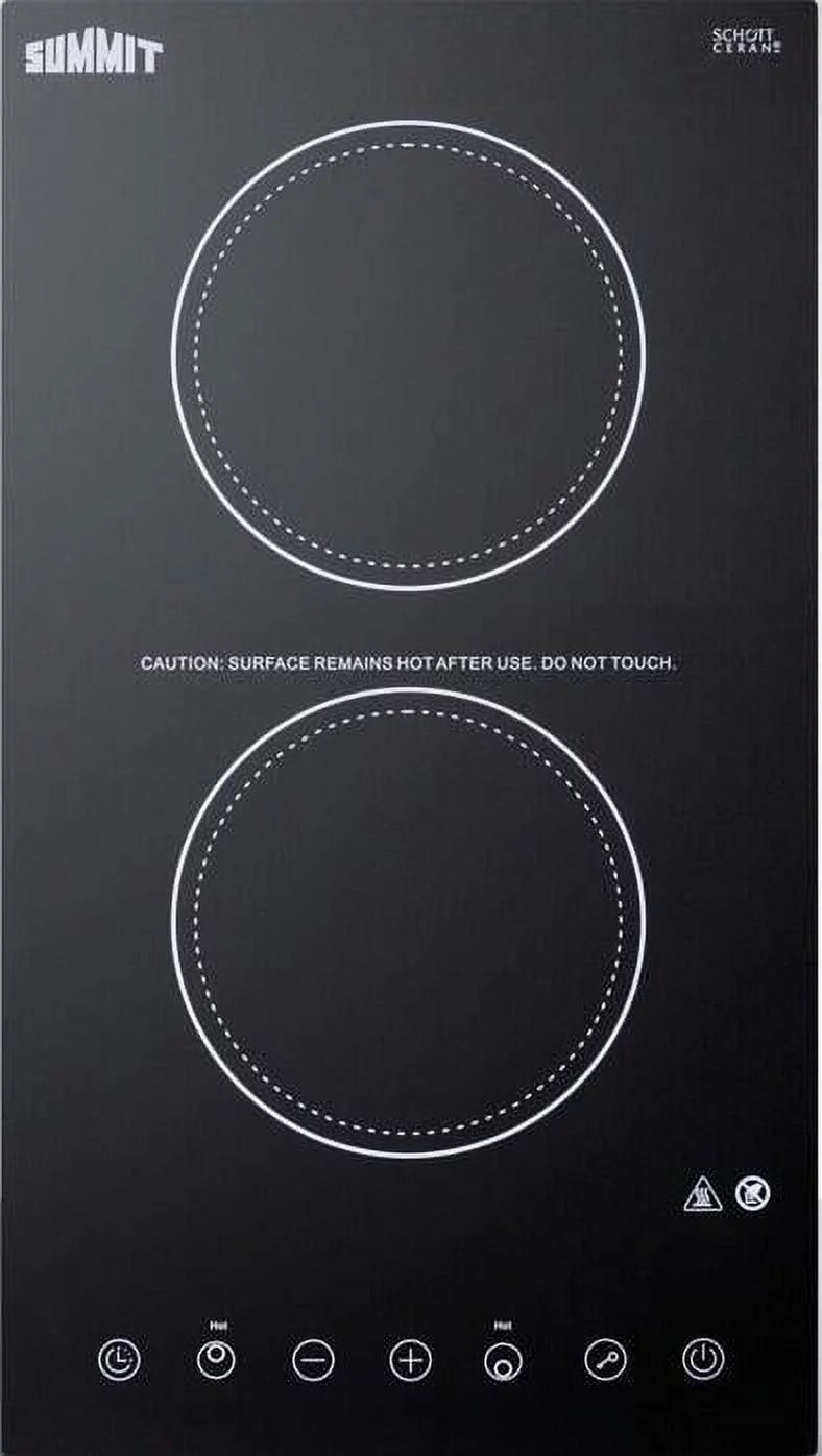2-Burner Electric Cooktop in Black Y427262