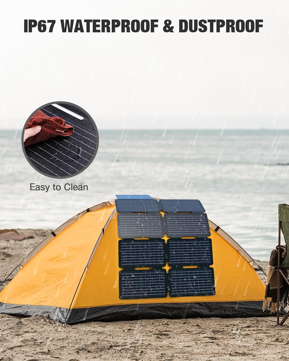 Portable Power Station 300W (Peak 600W) with 80W Foldable Solar Panel, 288Wh Solar Generator, 110V Pure Sine Wave AC Outlet Backup Lithium Battery U241