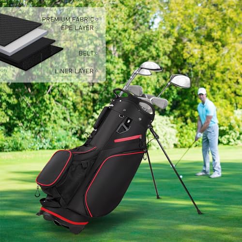 Navy 14 Way Divider Lightweight Golf Stand Bag with Dust Cover D266865