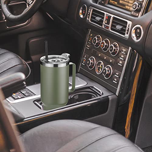 40 oz Stainless Steel Vacuum Insulated Tumbler with Handle (Black, 1) D2909