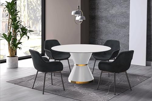 Black Round Dining Table E4195