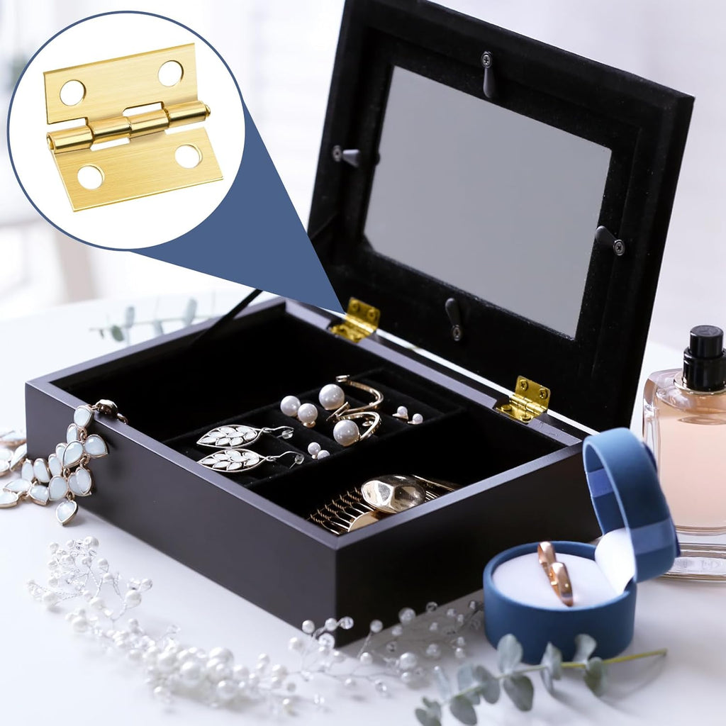 60Pcs 15 * 18mm Stainless Steel Mini Hinges with Screws H913972