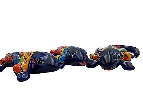 Talavera Pottery Iguana Wall Art Hand Painted Animal Sculpture Length 12.25" Q399912