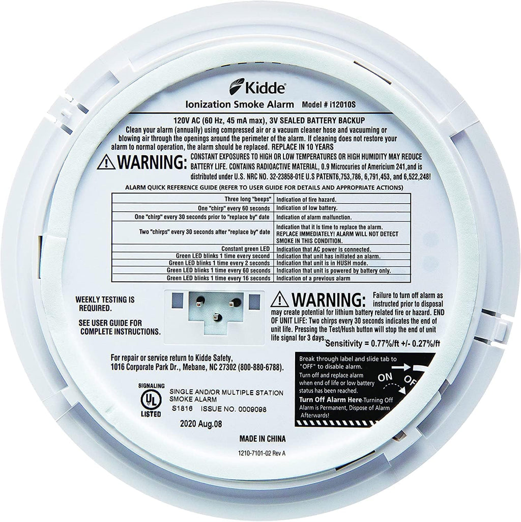 Pack of 6 Hardwired Smoke Alarm with Lithium Battery Backup W55384