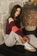 Ribbed Top in Burgundy V9148