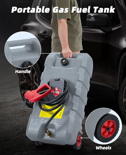 15 Gallon Portable Gas Tank with Manual Transfer Nozzle G62610
