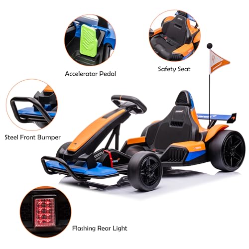 24V Electric Go Kart with 400W Motor, 2 Speeds Drift Kart O816471